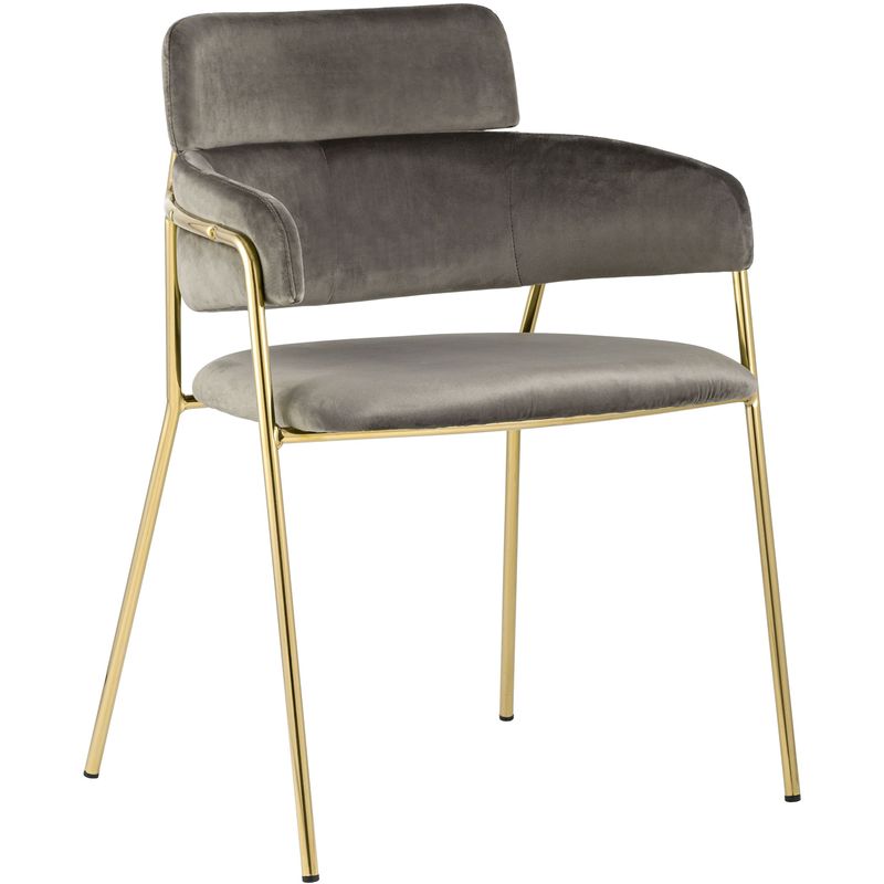 Polina chair Коричневый велюр Коричневый Золотой Polina chair Коричневый велюр Коричневый Золотой в Кирове | Loft Concept
