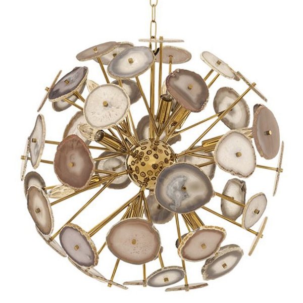 Branquinho Chandelier Agate Глянцевое золото Бежево-серый Branquinho Chandelier Agate Глянцевое золото Бежево-серый в Кирове | Loft Concept