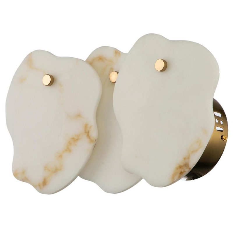 Бра из Мрамора Lucretia Marble Wall Lamp Латунь Белый Мрамор Bianco в Кирове | Loft Concept 