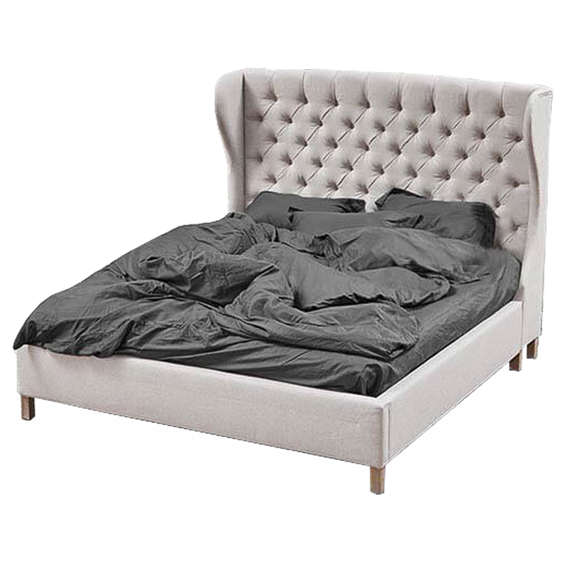 Кровать Aivengo Bed Light Gray Светло-серый Кровать Aivengo Bed Light Gray Светло-серый в Кирове | Loft Concept