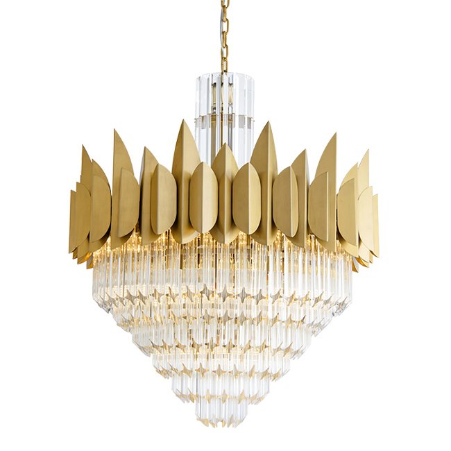 Подвесной светильник KEBO KING CHANDELIER six cascades Латунь Прозрачное Стекло Подвесной светильник KEBO KING CHANDELIER six cascades Латунь Прозрачное Стекло в Кирове | Loft Concept