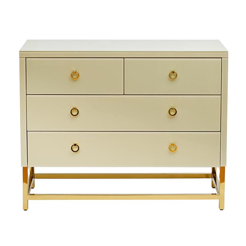 Комод в стиле модерн Marinella Beige Commode Бежевый Бежевый Золотой Комод в стиле модерн Marinella Beige Commode Бежевый Бежевый Золотой в Кирове | Loft Concept