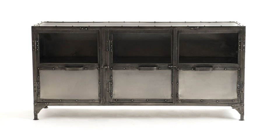 Комод металлический Industrial Steampunk Nickel 3 Door Сoncole Комод металлический Industrial Steampunk Nickel 3 Door Сoncole - Loft-Concept в Кирове
