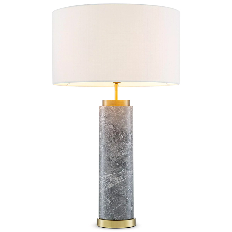 Настольная лампа Eichholtz Table Lamp Lxry Grey Marble Серый Латунь Белый Настольная лампа Eichholtz Table Lamp Lxry Grey Marble Серый Латунь Белый в Кирове | Loft Concept