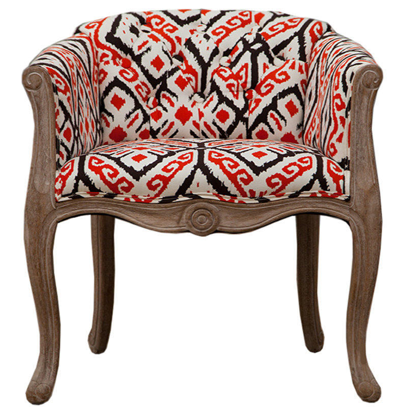 Кресло KELIM Red Ornament Chair Коричневый Белый Красный Черный Кресло KELIM Red Ornament Chair Коричневый Белый Красный Черный в Кирове | Loft Concept