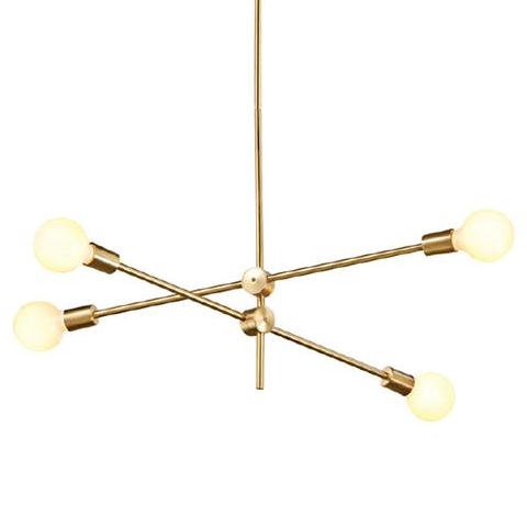 Люстра Cliff Pendant 4 плафона Золотой Люстра Cliff Pendant 4 плафона Золотой в Кирове | Loft Concept