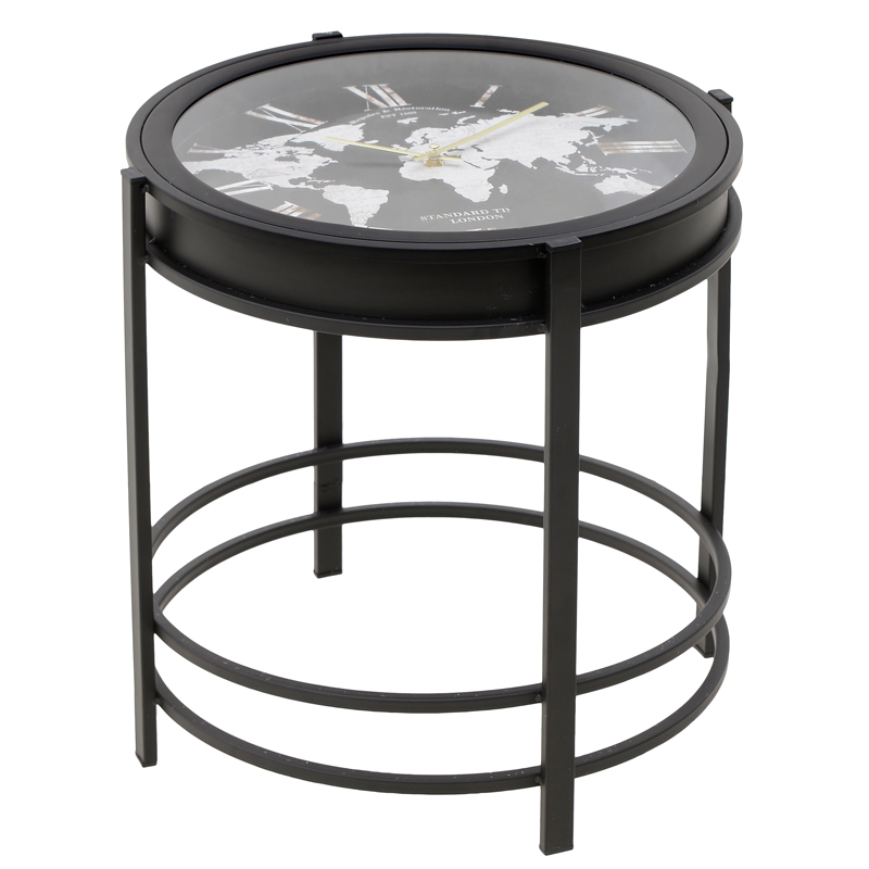 Приставной стол World Map Table Прозрачный Черный в Кирове | Loft Concept 