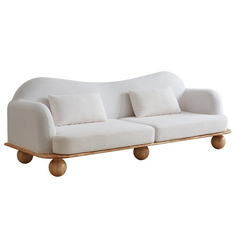 Диван Gould Wooden Forms Sofa Коричневый Белый Диван Gould Wooden Forms Sofa Коричневый Белый в Кирове | Loft Concept