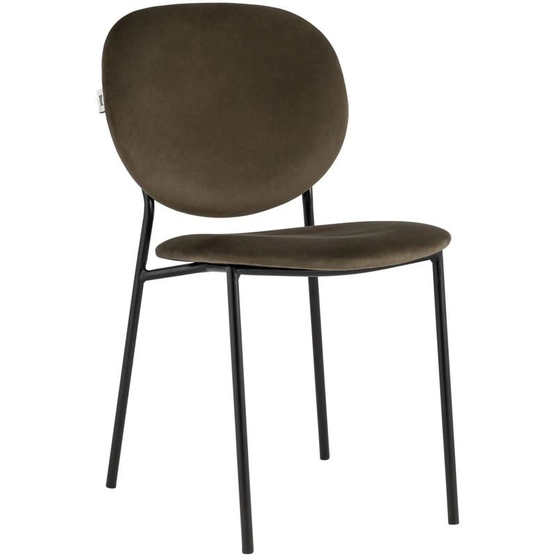 Стул Stanley Chair Коричневый Велюр Коричневый Черный Стул Stanley Chair Коричневый Велюр Коричневый Черный в Кирове | Loft Concept