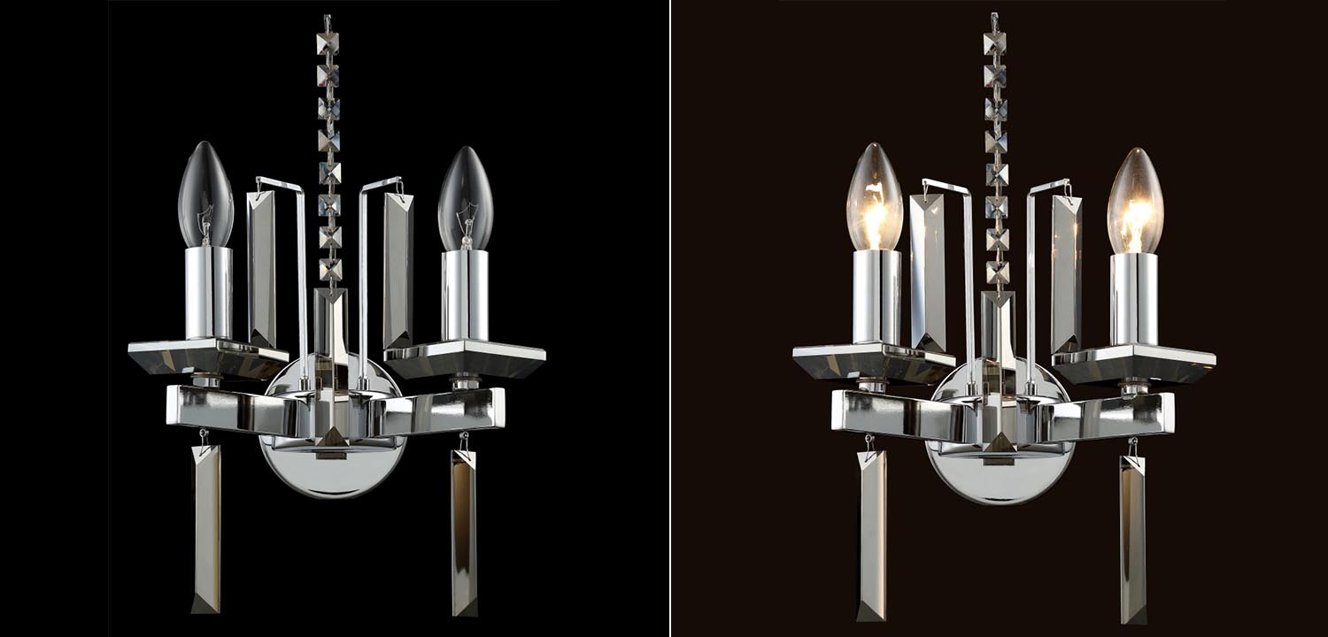 Бра Vivien Crystal Chrome Wall Lamp - фото