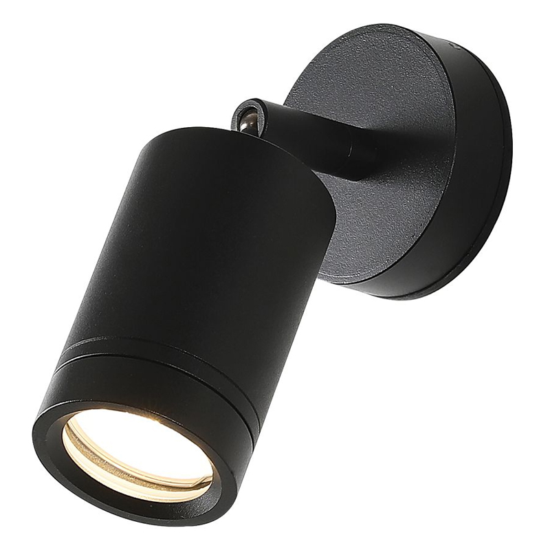 Уличное бра с поворотным спотом PLAIN LIGHT Черный Прозрачный Уличное бра с поворотным спотом PLAIN LIGHT Черный Прозрачный в Кирове | Loft Concept