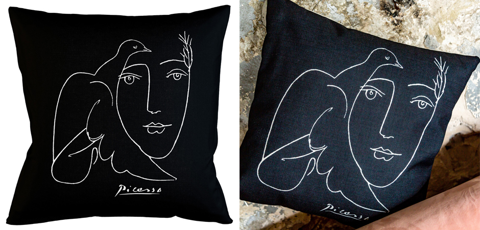 Декоративная подушка White Silhouette Dove Pillow Декоративная подушка White Silhouette Dove Pillow - Loft-Concept в Кирове