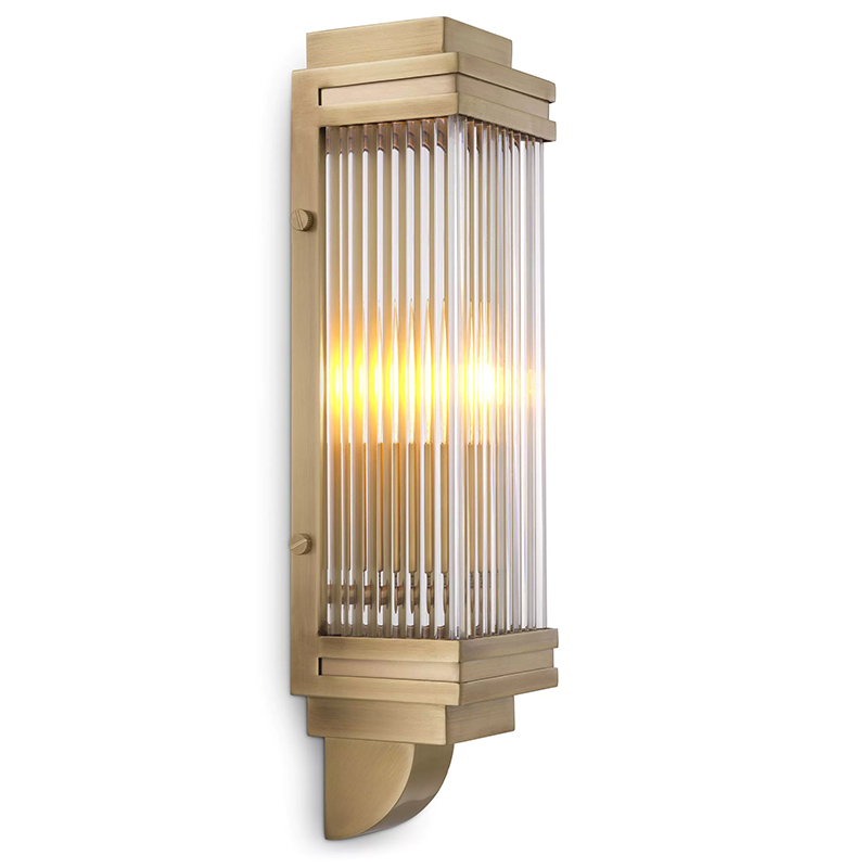 Бра Eichholtz Wall Lamp Bassett Латунь Прозрачное Стекло Бра Eichholtz Wall Lamp Bassett Латунь Прозрачное Стекло в Кирове | Loft Concept