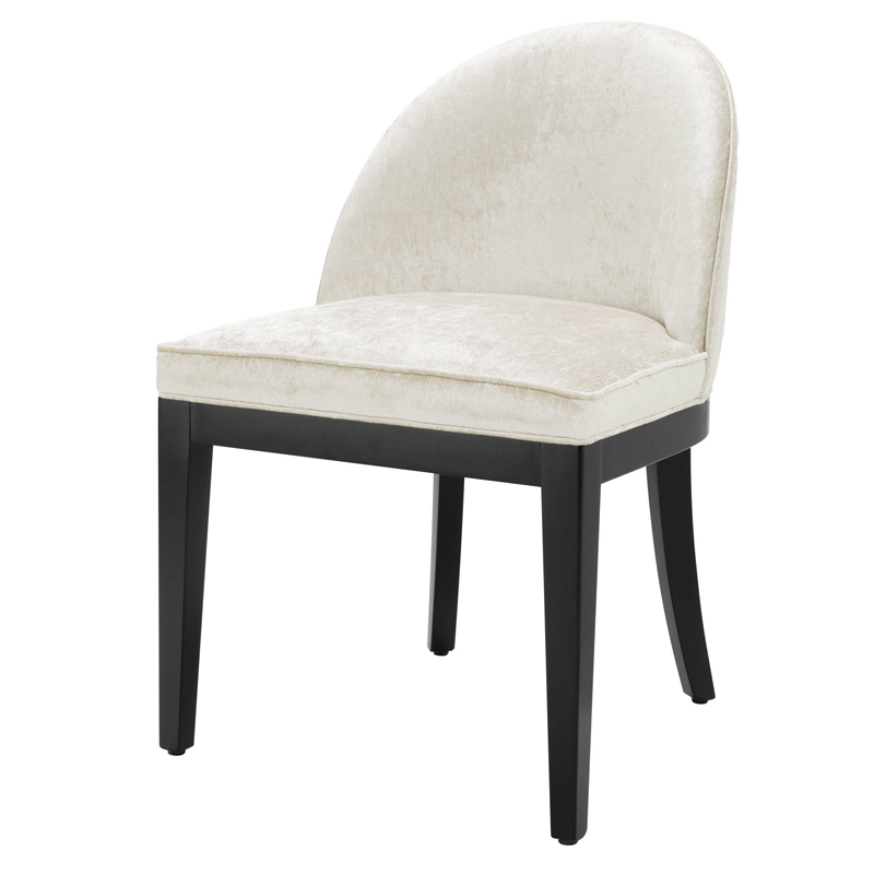 Стул Eichholtz Dining Chair Fallon Mirage off-white Белый Черный Стул Eichholtz Dining Chair Fallon Mirage off-white Белый Черный в Кирове | Loft Concept