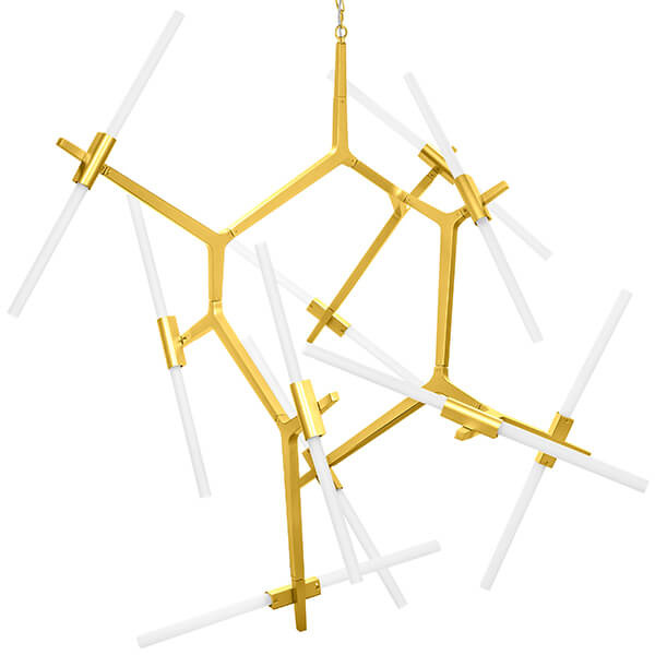 Люстра Агнес Chandelier Gold 20 Золотой Белый Люстра Агнес Chandelier Gold 20 Золотой Белый в Кирове | Loft Concept