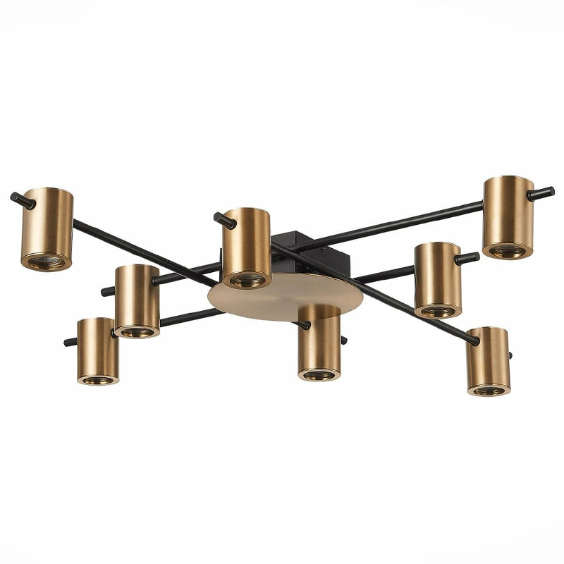 Потолочный светильник Aigle Ceiling Light 8 Латунь Черный Потолочный светильник Aigle Ceiling Light 8 Латунь Черный в Кирове | Loft Concept