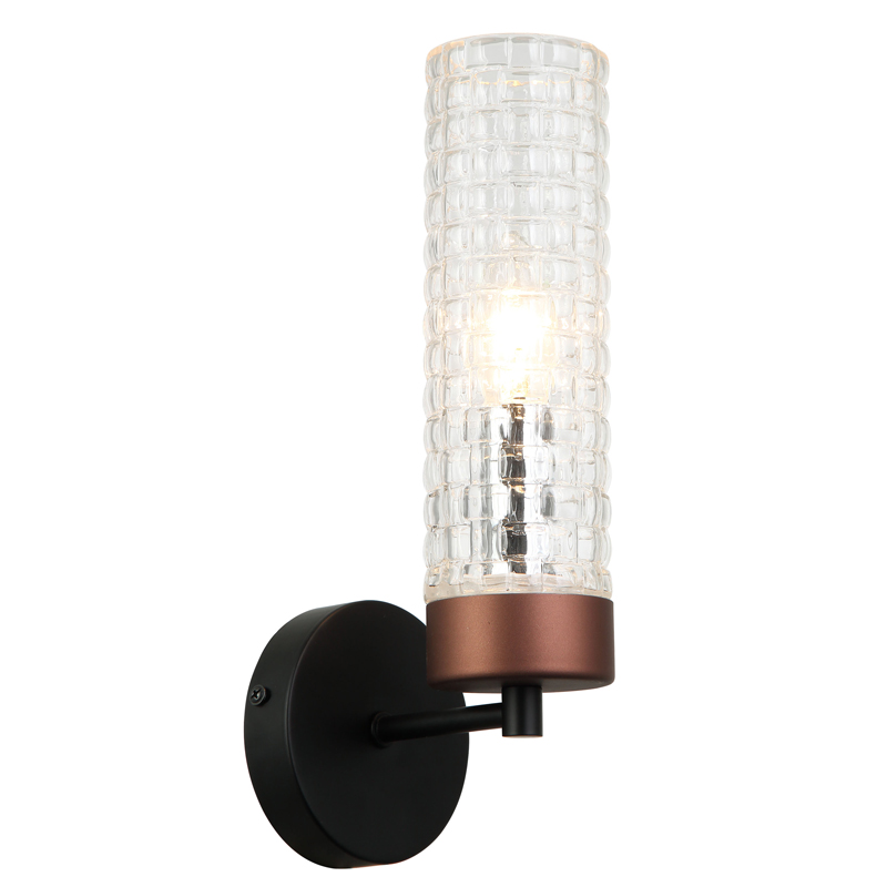 Бра Otes Sconce Черный Коричневый Прозрачный Бра Otes Sconce Черный Коричневый Прозрачный в Кирове | Loft Concept
