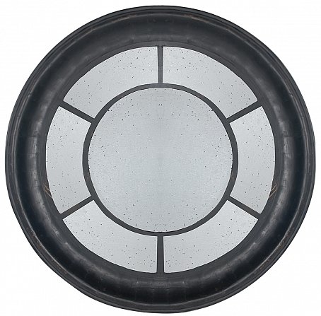 Зеркало настенное состаренное Black Round Window Черный Зеркало настенное состаренное Black Round Window Черный в Кирове | Loft Concept
