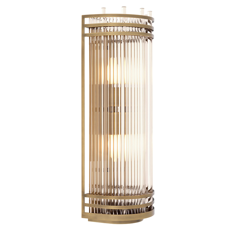 Бра Eichholtz Wall Lamp Gulf L Brass Латунь Античная полированная Прозрачный Бра Eichholtz Wall Lamp Gulf L Brass Латунь Античная полированная Прозрачный в Кирове | Loft Concept