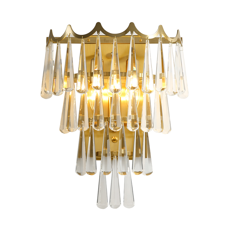 Бра Falling Drops Wall Lamp Латунь Прозрачный Бра Falling Drops Wall Lamp Латунь Прозрачный в Кирове | Loft Concept