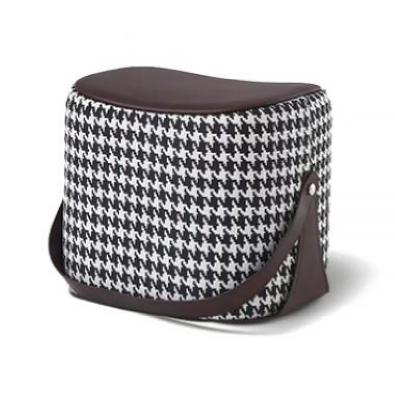 Пуф Langtry Pouf Black & White Коричневый Черно-белый Пуф Langtry Pouf Black & White Коричневый Черно-белый в Кирове | Loft Concept