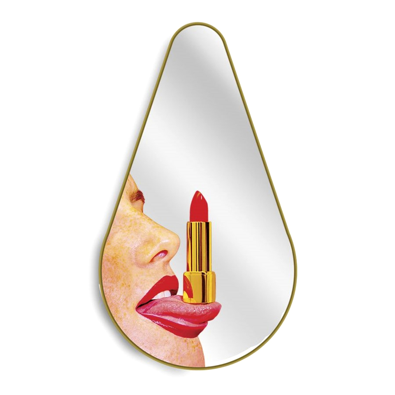 Зеркало Seletti Pear Tongue Золотой в Кирове | Loft Concept 