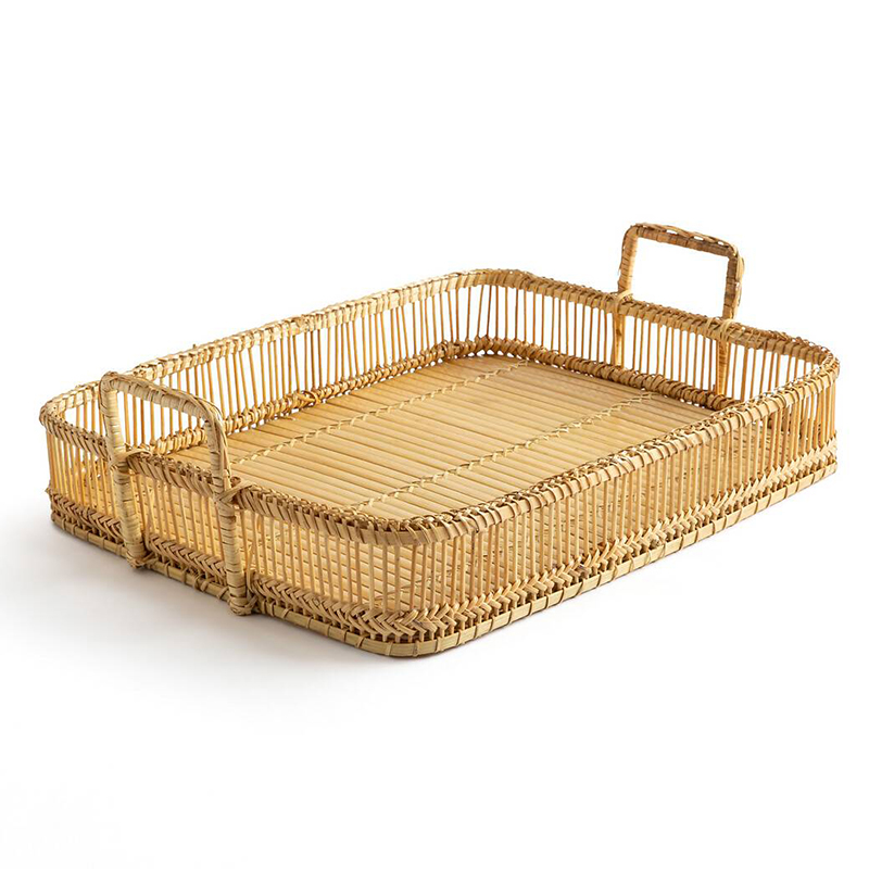 Поднос Wicker Bamboo Rattan Бежевый Поднос Wicker Bamboo Rattan Бежевый в Кирове | Loft Concept