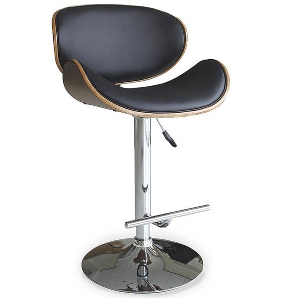 Барный стул Lounge Bar Stool черный Черный Хром Барный стул Lounge Bar Stool черный Черный Хром в Кирове | Loft Concept