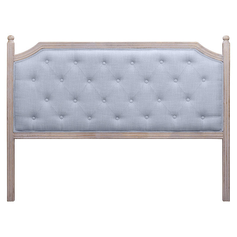 Изголовье кровати серое с мягкой обивкой из рогожки Emma Headboard Серый Коричневый Изголовье кровати серое с мягкой обивкой из рогожки Emma Headboard Серый Коричневый в Кирове | Loft Concept