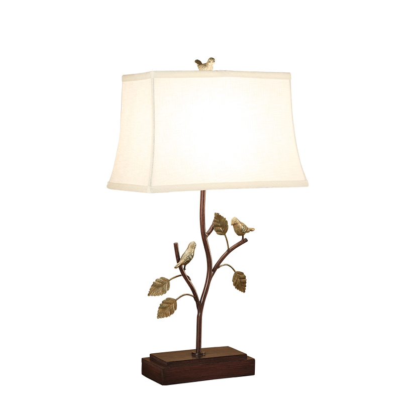 Настольная лампа Bird Talk Table lamp Белый Коричневый Латунь Настольная лампа Bird Talk Table lamp Белый Коричневый Латунь в Кирове | Loft Concept