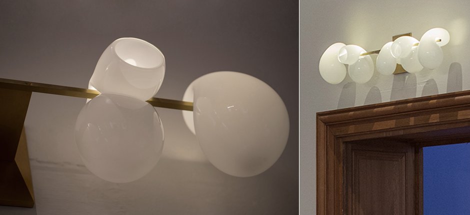 Бра White glass trap 5 Wall Lamp Бра White glass trap 5 Wall Lamp - Loft-Concept в Кирове
