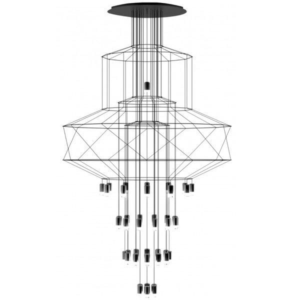 Люстра Wireflow Chandelier 0374 Suspension lamp Черный Люстра Wireflow Chandelier 0374 Suspension lamp Черный в Кирове | Loft Concept