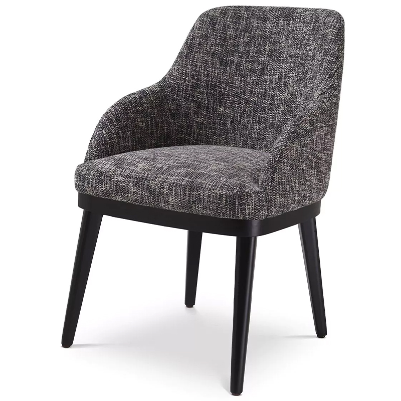 Стул Eichholtz Dining Chair Costa Cambon Black Серый Черный Стул Eichholtz Dining Chair Costa Cambon Black Серый Черный в Кирове | Loft Concept