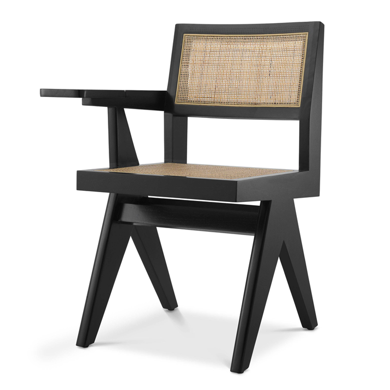Стул Eichholtz Chair Niclas With Desk black Бежевый Черный Стул Eichholtz Chair Niclas With Desk black Бежевый Черный в Кирове | Loft Concept
