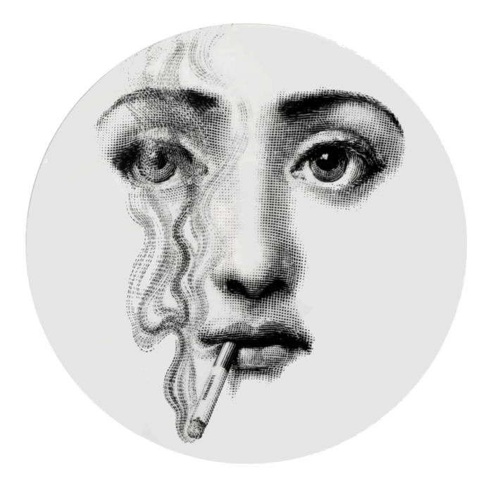 Декоративная тарелка Fornasetti 081 Черный в Кирове | Loft Concept 