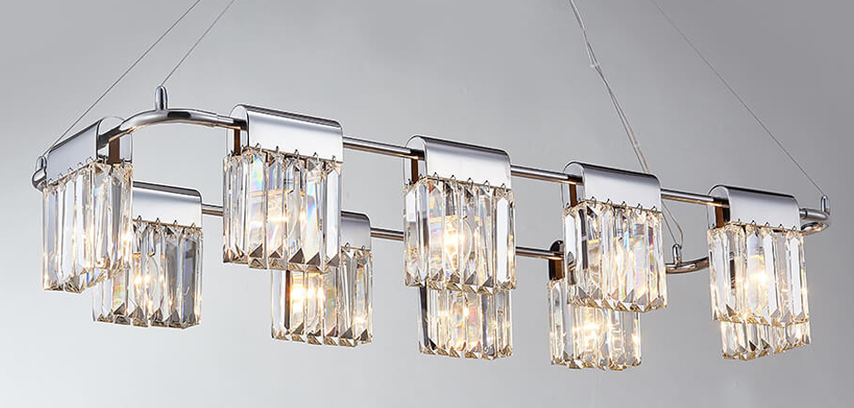Люстра Crystal Pendants chrome 10 Люстра Crystal Pendants chrome 10 - Loft-Concept в Кирове