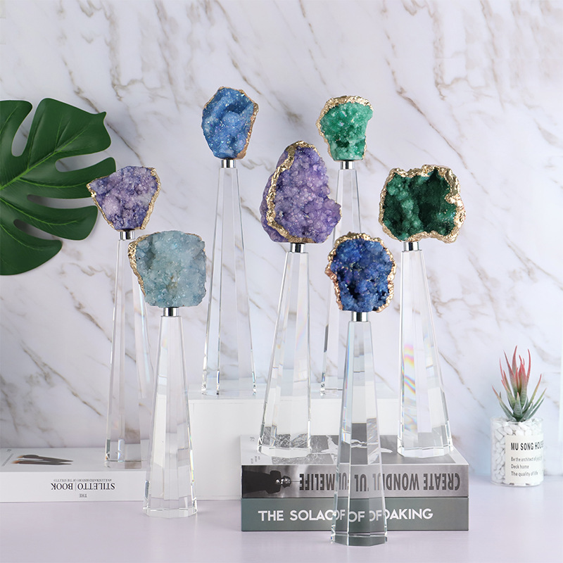 Статуэтка Druse Statuette Прозрачный Violet Dusk ( фиолетовый сумрак ) Синий Голубой пастельный Статуэтка Druse Statuette Прозрачный Violet Dusk ( фиолетовый сумрак ) Синий Голубой пастельный в Кирове | Loft Concept