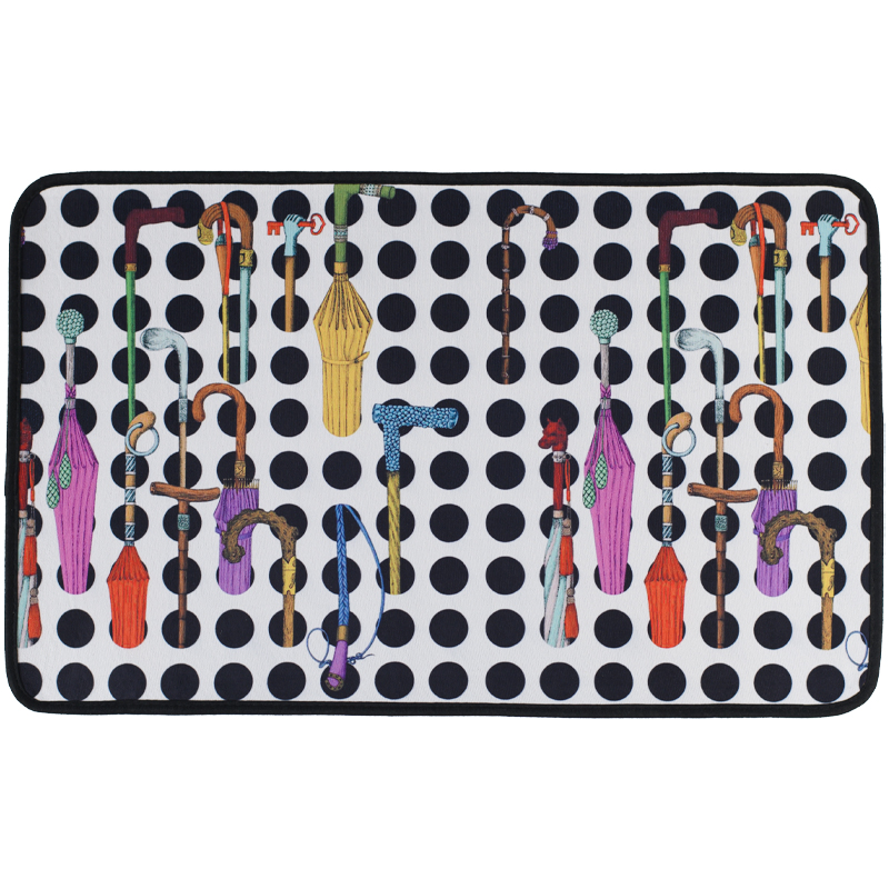 Ковер Umbrellas And Canes Fornasetti Rug Мульти Черно-белый Ковер Umbrellas And Canes Fornasetti Rug Мульти Черно-белый в Кирове | Loft Concept