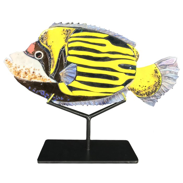Статуэтка на подставке Yellow Fish Желтый Черный Статуэтка на подставке Yellow Fish Желтый Черный в Кирове | Loft Concept
