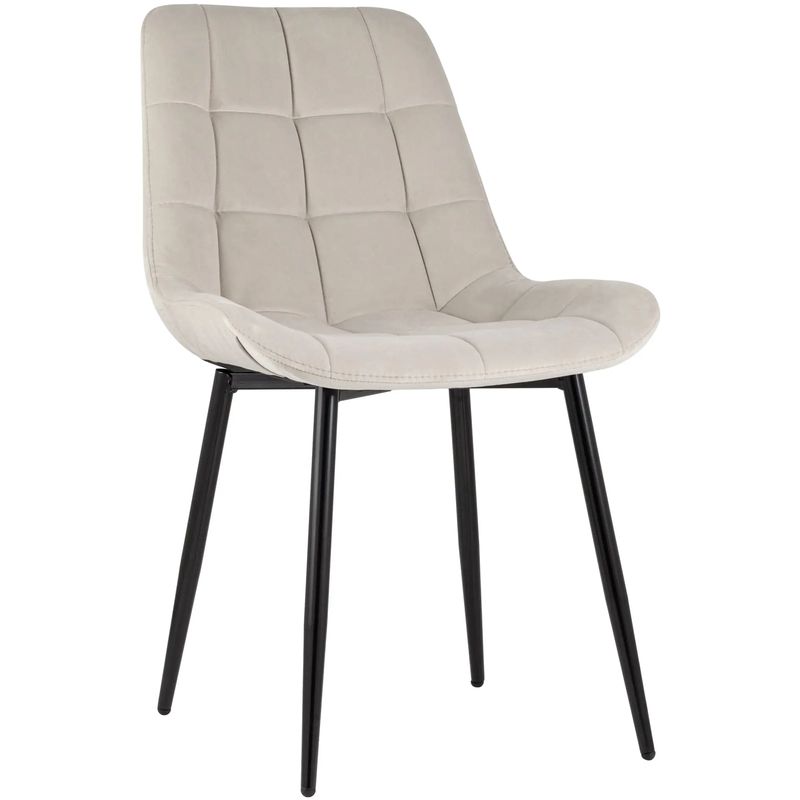 Стул NANCY Chair Молочный Цвет Черные Ножки Молочный Черный Стул NANCY Chair Молочный Цвет Черные Ножки Молочный Черный в Кирове | Loft Concept