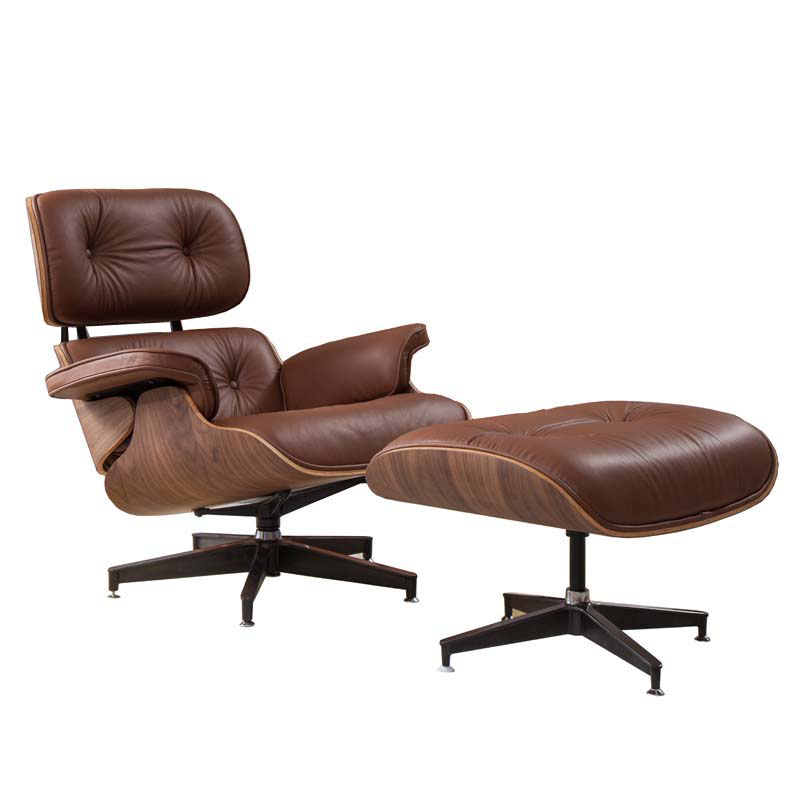 Кресло Eames Lounge Chair & Ottoman light brown Коричневый Кресло Eames Lounge Chair & Ottoman light brown Коричневый в Кирове | Loft Concept