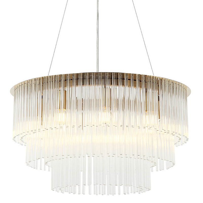 Люстра Harrison Chandelier gold 9 lamp Глянцевое золото Прозрачный Люстра Harrison Chandelier gold 9 lamp Глянцевое золото Прозрачный в Кирове | Loft Concept