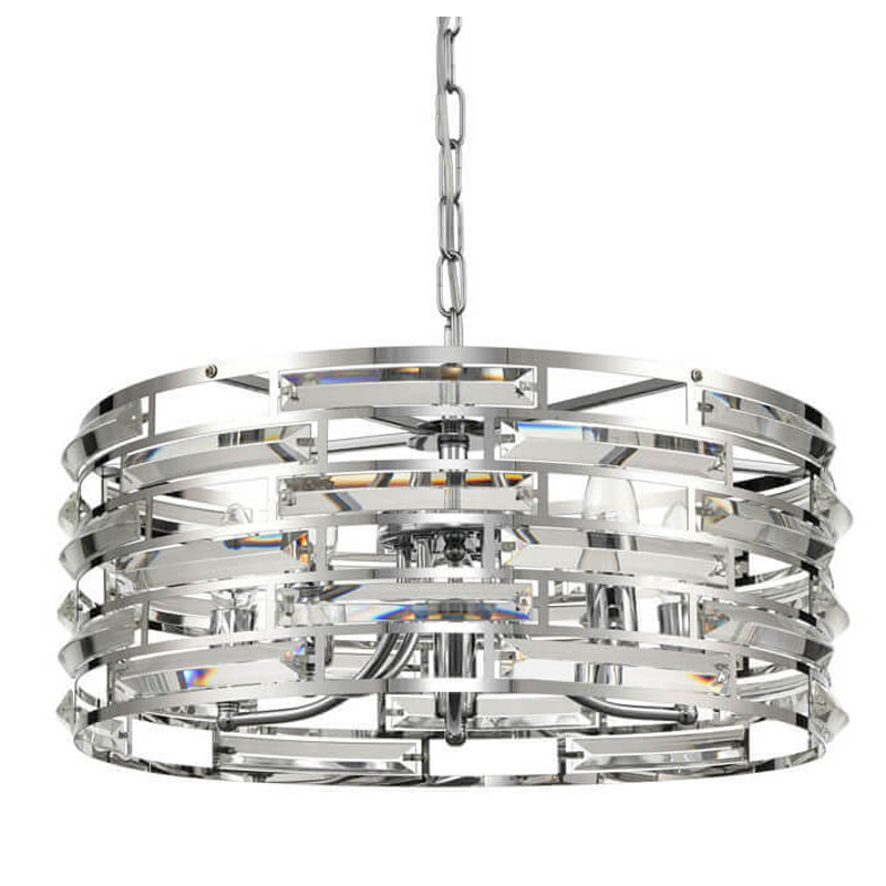 Люстра Chandelier Glass Inserts Хром Люстра Chandelier Glass Inserts Хром в Кирове | Loft Concept