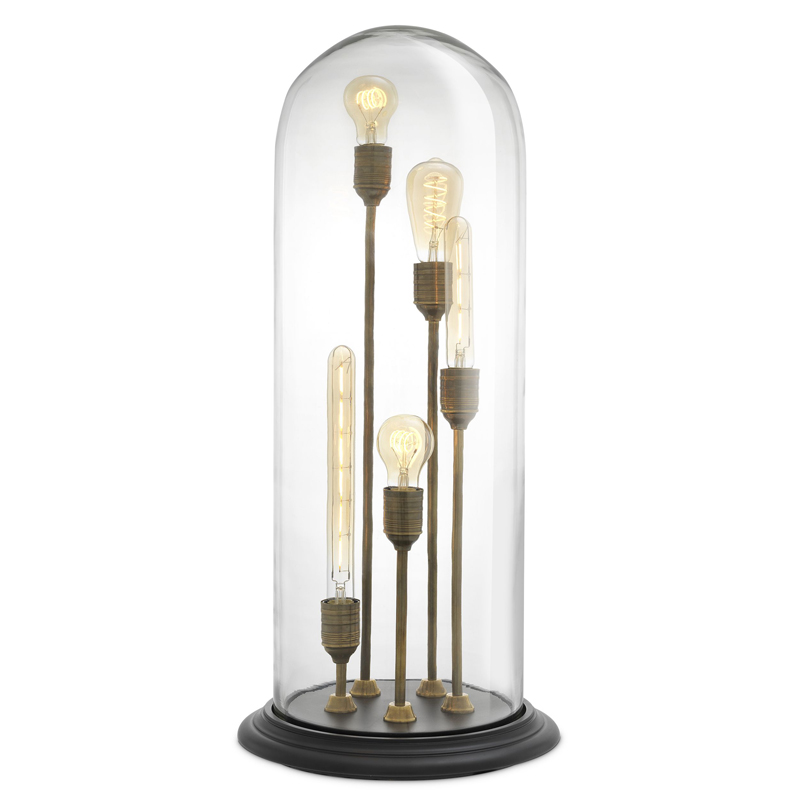 Настольная лампа Eichholtz Table Lamp Opus Черный Винтажная латунь Прозрачный Настольная лампа Eichholtz Table Lamp Opus Черный Винтажная латунь Прозрачный в Кирове | Loft Concept