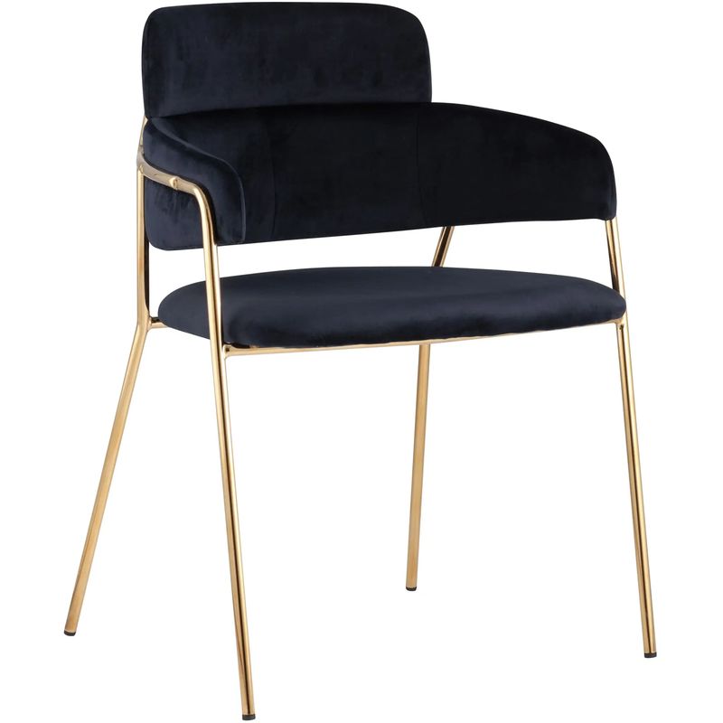 Polina chair Тёмно-синий Велюр Темно-синий Золотой Polina chair Тёмно-синий Велюр Темно-синий Золотой в Кирове | Loft Concept