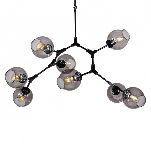 Люстра branching bubble Chandelier 8 Black Черный Серый Люстра branching bubble Chandelier 8 Black Черный Серый в Кирове | Loft Concept