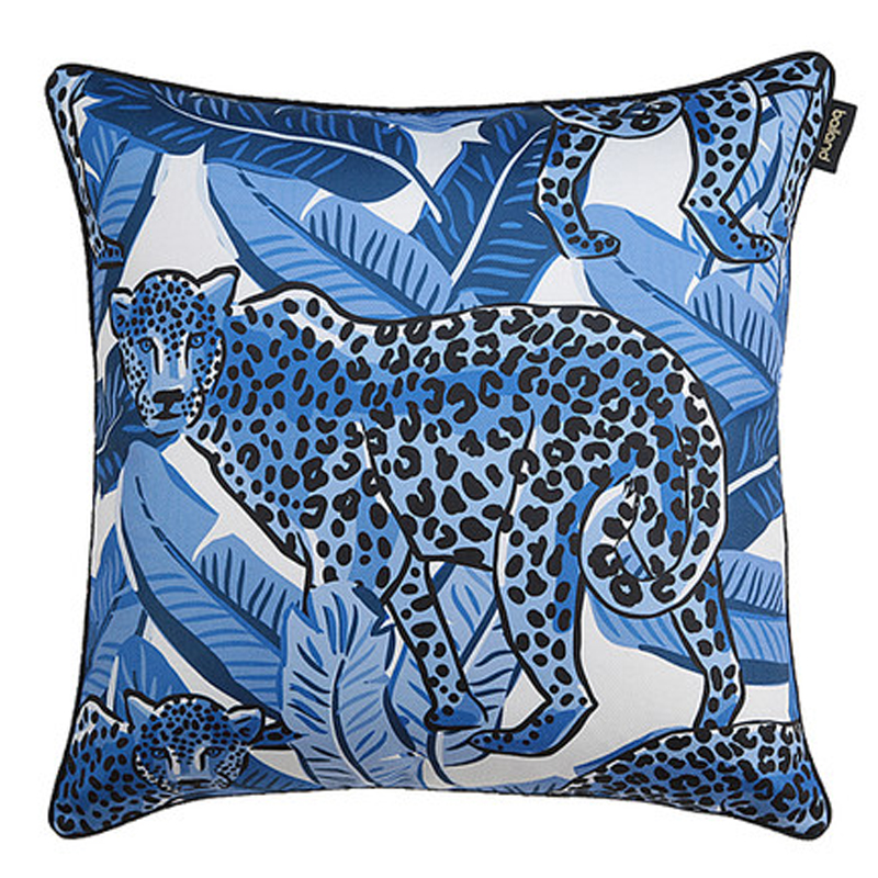 Подушка Pillow Indigo leopard Синий Белый Подушка Pillow Indigo leopard Синий Белый в Кирове | Loft Concept