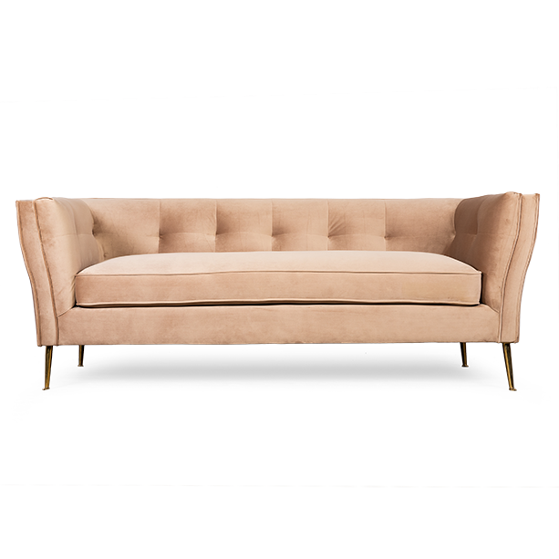 Диван трехместный Flatter beige Бежево-серый Диван трехместный Flatter beige Бежево-серый в Кирове | Loft Concept