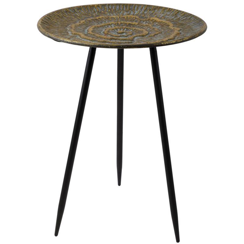 Приставной стол Spiral Side Table Винтажная латунь Черный Приставной стол Spiral Side Table Винтажная латунь Черный в Кирове | Loft Concept