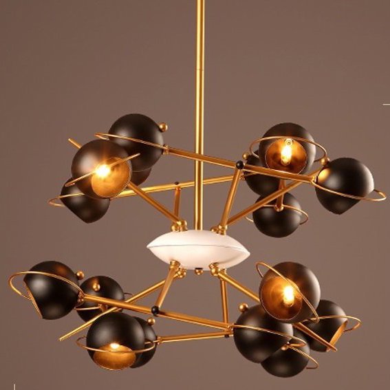 Люстра Oscar Torlasco  pending lamp 60S Черный в Кирове | Loft Concept 
